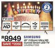 Samsung 49" (125cm) Ultra HD Curved Smart LED TV UA49NU7300