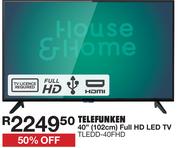 Telefunken 40" (102cm) Full HD LED TV TLEDD-40FHD