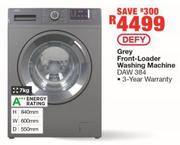 DEFY Grey Front Loader Washing Machine - DAW 384