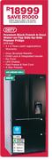 Defy 492L Premium Black French 4 Door Water On Tap Side By Side Freezer Fridge DFF440