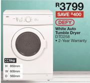 Defy 5Kg White Auto Tumble Dryer DTD258