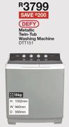 Defy 15Kg Metallic Twin Tub Washing Machine DTT151