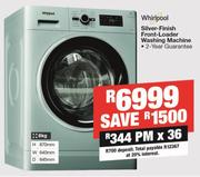 Whirlpool 8Kg Silver Finish Front Loader Washing Machine