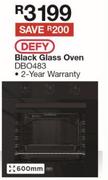 Defy 600mm Black Glass Oven DBO483