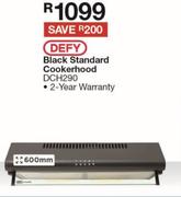 Defy 600mm Black Standard Cookerhood DCH290