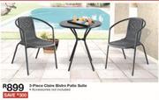 3 Piece Claire Bistro Patio Suite