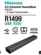 Hisense 2.1 Channel Soundbar HS214