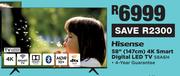 Hisense 58" (147cm) 4K Smart Digital LED TV 58A6H