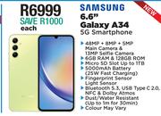 Samsung Galaxy 6.6" A34 5G Smartphone-Each