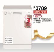 Defy White 5 Programme 13 Place Dishwasher DDW230