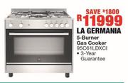 La Germania 5 Burner Gas Cooker 95C61LDXCI