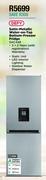 Defy 226L Satin Metallic Water On Tap Bottom Freezer Fridge DAC449