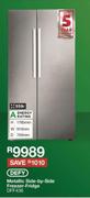 Defy 559L Metallic Side-By-Side Freezer Fridge DFF436