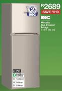 KIC 170L Metallic Top Freezer Fridge 518/1 ME(N)