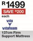 Vitafoam 137cm Double Firm Support Mattress