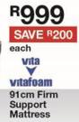 Vitafoam 91cm Single Firm Support Mattress