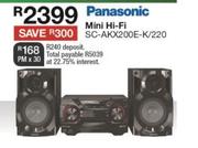Panasonic Mini Hi-Fi SC-AKX200E-K220