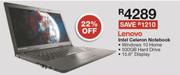 Lenovo Intel Celeron Notebook
