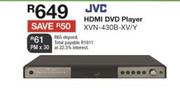 JVC HDMI DVD Player XVN-430B-XV/Y