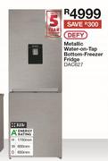 Defy 323Ltr Metallic Water On Tap Bottom Freezer Fridge DAC627