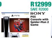 Sony PS5 Console With Spider Man 2 Game