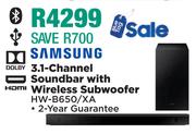 Samsung 3.1 Channel Soundbar With Wireless Subwoofer HW-B650/XA