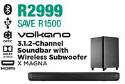 Volkano 3.1 2 Channel Soundbar With Wireless Subwoofer X MAGNA