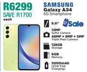 Samsung Galaxy A34 5G Smartphone-Each