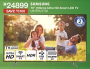 SAMSUNG 75" Ultra HD Smart LED Tv - UA75RU7100