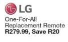 LG One For All Replacement Remote-Each