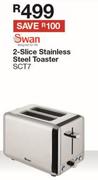 Swan 2 Slice Stainless Steel Toaster SCT7