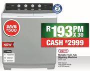 Defy 15Kg Metallic Twin-Tub Washing Machine DTT151