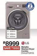 LG 8/5Kg Metallic Washer/ Dryer Combo FH4U2TGP2S