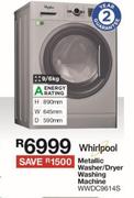 Whirlpool 9/6Kg Metallic Washer/Dryer Washing Machine WWDC9614S