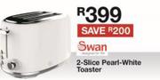 Swan 2 Slice Pearl-White Toaster