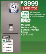KIC 314L Metallic Water On Tap Bottom Freezer Fridge KBF635ME