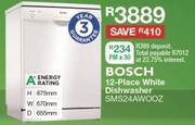 Bosch 12-Place White Dishwasher SMS24AWOOZ