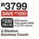 2 Division Duchess Couch