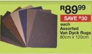 Assorted Van Dyck Rugs 80x120cm-Each