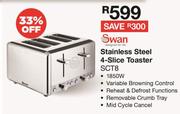 Swan Stainless Steel 4 Slice Toaster SCT8