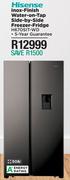 Hisense 508L Inox Finish Water On Tap Side By Side Freezer Fridge H670SIT-WD