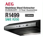 AEG 60cm Stainless Steel Extractor DUB2622M