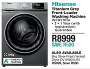 Hisense 8Kg Silver Finish Vented Dryer DV1W801US1