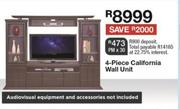 4 Piece California Wall Unit