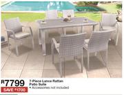 7 Piece Lance Rattan Patio Suite