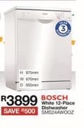 Bosch White 12 Place Dishwasher SMS24AWOOZ