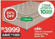 Edblo 152cm Cornwall Support Top Base Set