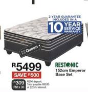 Restonic 152cm Queen Emperor Base Set