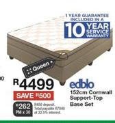 Edblo 152cm Queen Cornwall Support Top Base Set