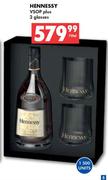 Hennessy VSOP 2 Plus Glasses-750ml
